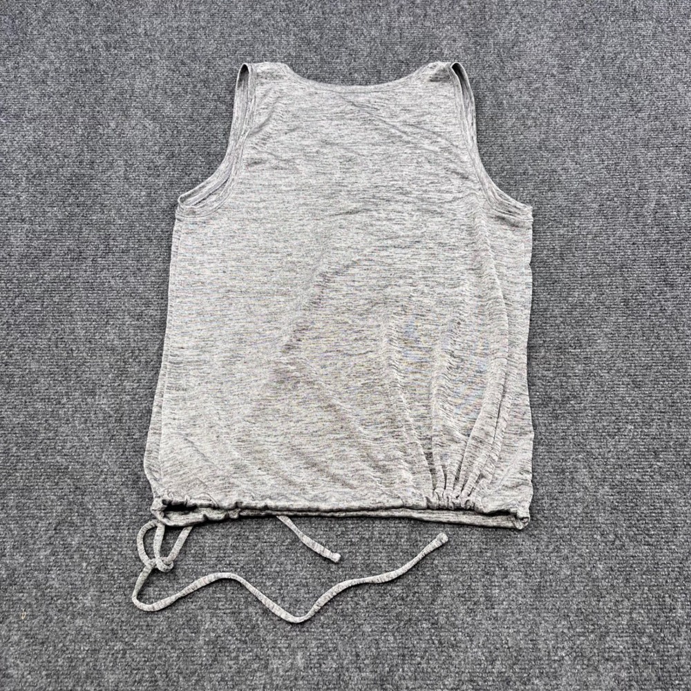 Express Space Dye Cinch Hem Gray Knit Tank Top - Picture 7 of 7